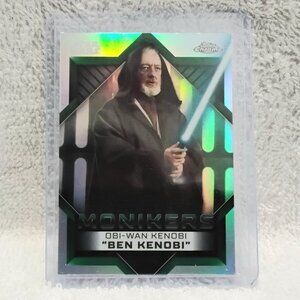3/$25 Mint 2023.Topps Chrome Ben Kenobi Monikers Refractor Star Wars Card M-8!!